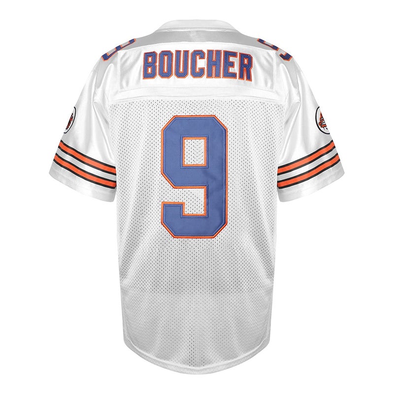 Phoneutrix Bobby Boucher #9 The Waterboy Adam Sandler Movie Mud Dogs Bourbon Bowl Football Jersey (White, Medium) - Image 2